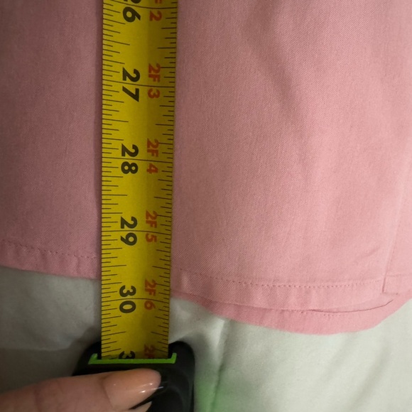 Chico's 100% Silk Pink Embroidered Chic Collared Button-Up Shirt Pearl Buttons - Picture 15 of 15